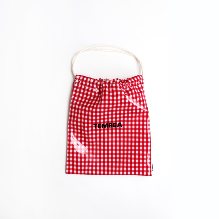 TEMBEA テンベア｜巾着 (PVC)　GINGHAM RED
