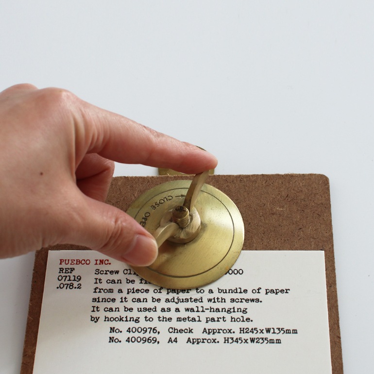 PUEBCO プエブコ｜SCREW CLIPBOARD Check