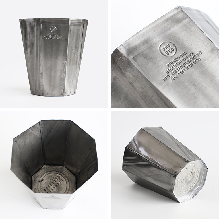 PUEBCO プエブコ｜RECYCLE STEEL TRASH CAN Octagon リサイクルスチールトラッシュカン オクタゴン