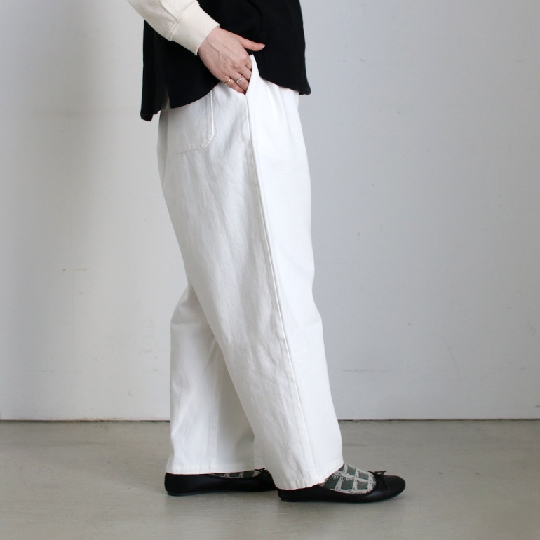 VOIRY ヴォイリー｜SUNDAY PANTS-WHITE DENIM WHITE