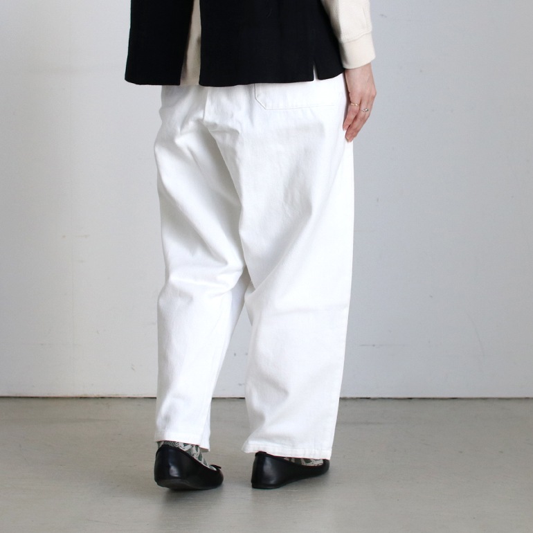 VOIRY ヴォイリー｜SUNDAY PANTS-WHITE DENIM WHITE