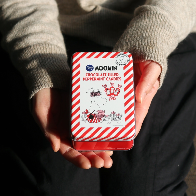 Fazer ファッツェル｜ムーミンマリアンヌ缶　ペパーミントチョコレートキャンディー
