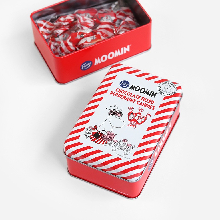Fazer ファッツェル｜ムーミンマリアンヌ缶　ペパーミントチョコレートキャンディー