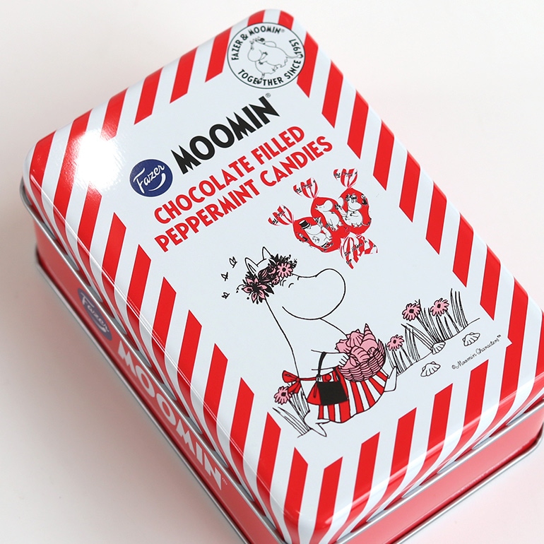 Fazer ファッツェル｜ムーミンマリアンヌ缶　ペパーミントチョコレートキャンディー
