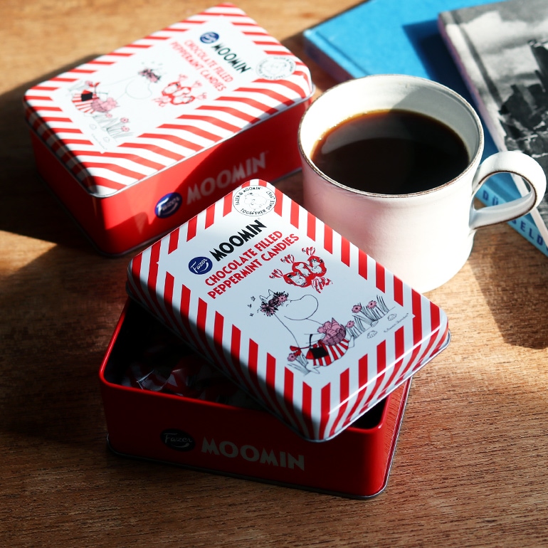 Fazer ファッツェル｜ムーミンマリアンヌ缶　ペパーミントチョコレートキャンディー