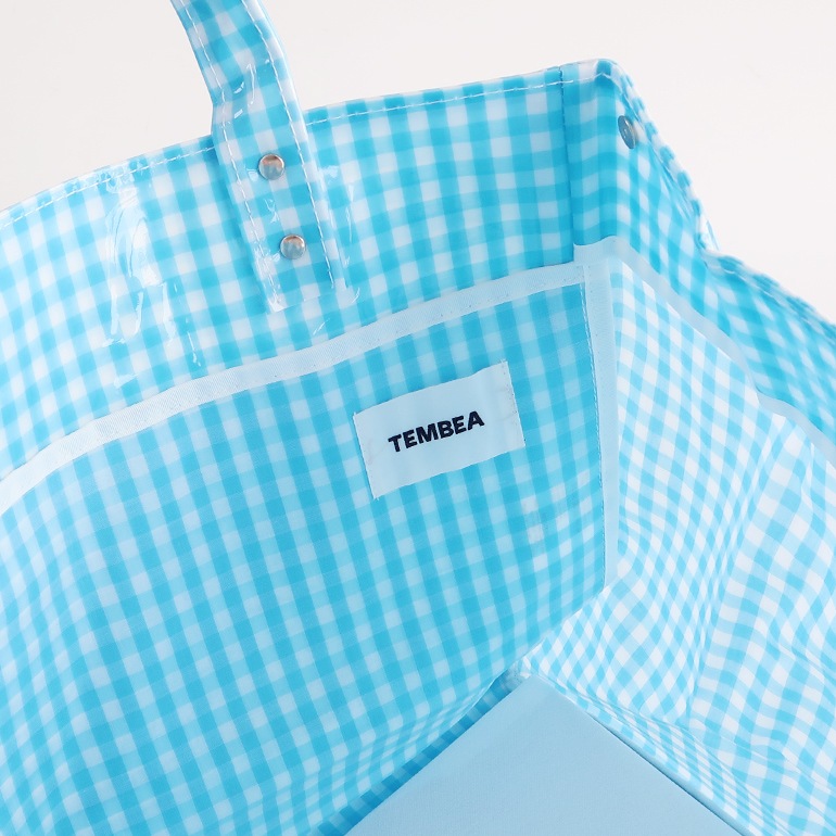 TEMBEA テンベア｜CARRY TOTE　GINGHAM SAX
