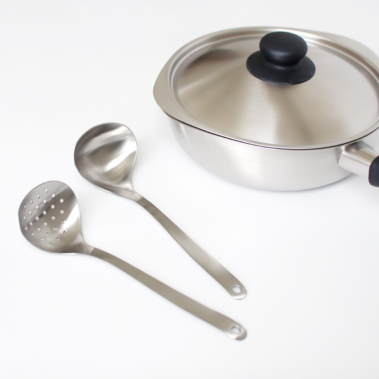 柳宗理 ヤナギ ソウリ｜ステンレスレードル S/スキンマー(穴あきお玉) S