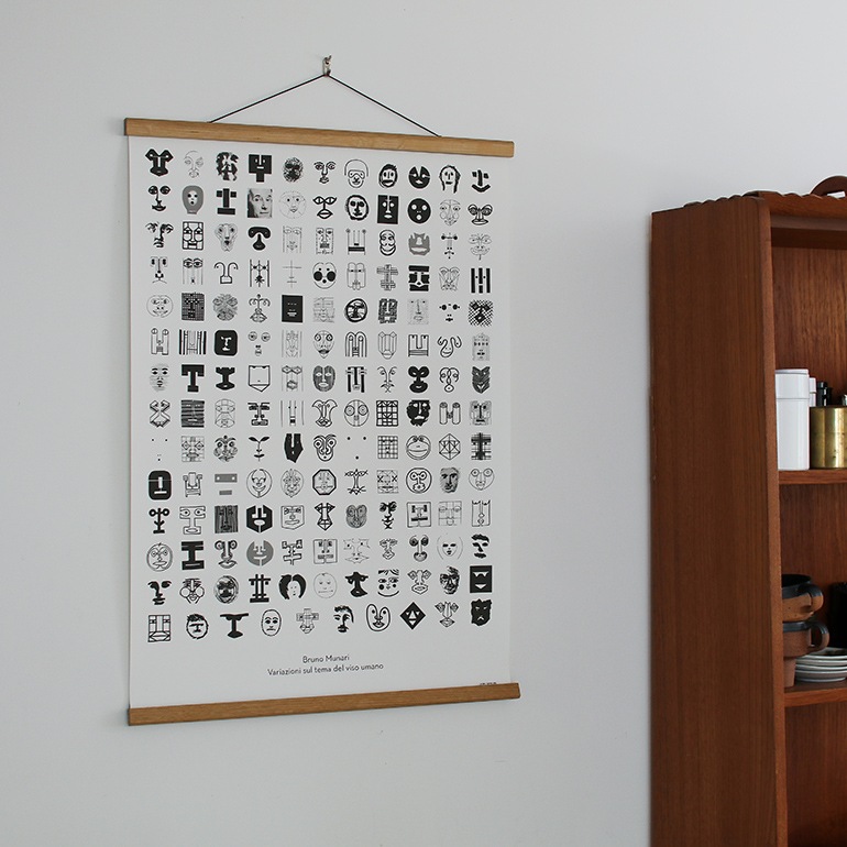 Bruno Munari ブルーノ・ムナーリ｜ポスター 人間の顔をテーマとした変奏曲 Variazioni sul tema del viso umano