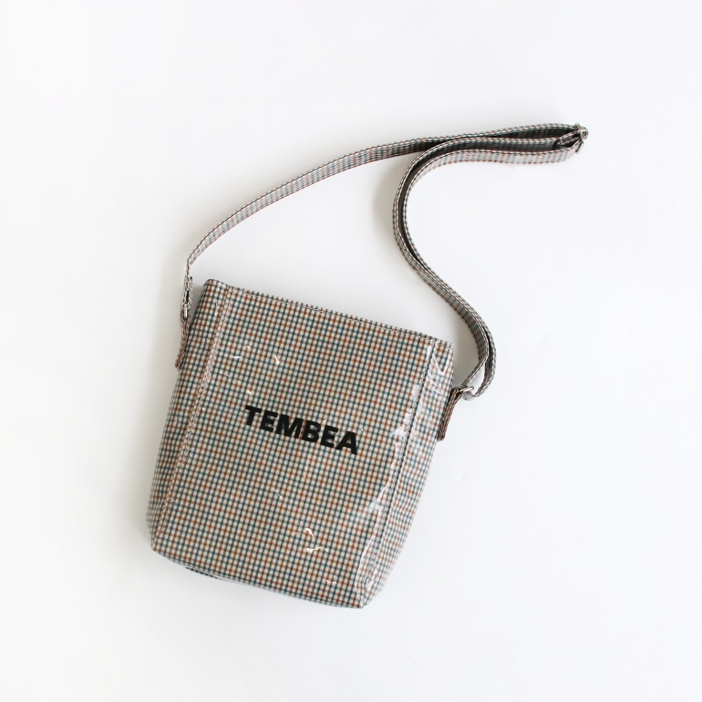 TEMBEA テンベア｜MINI SHOULDER　CHECK BEIGE/BLUE