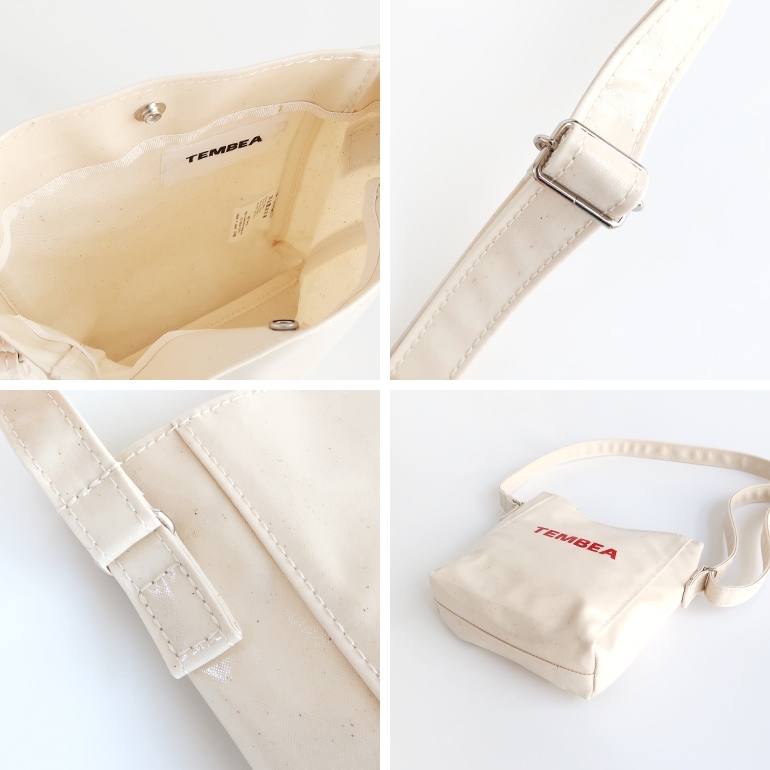 TEMBEA テンベア｜MINI SHOULDER　CHECK BEIGE/BLUE