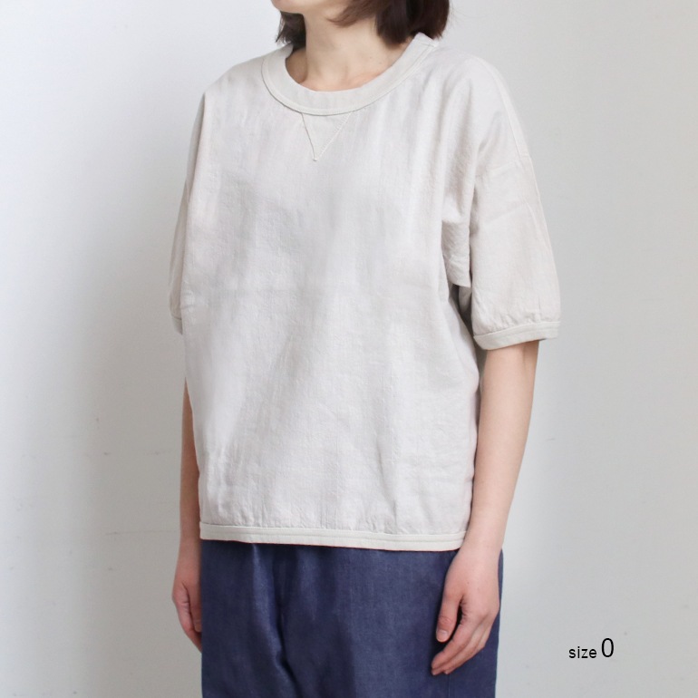 【セール】maillot マイヨ｜Linen Rich Big Sweat Shirt-Tee【全4色】