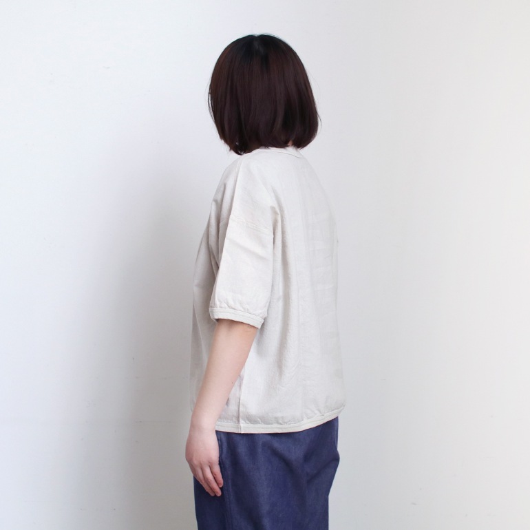 【セール】maillot マイヨ｜Linen Rich Big Sweat Shirt-Tee【全4色】