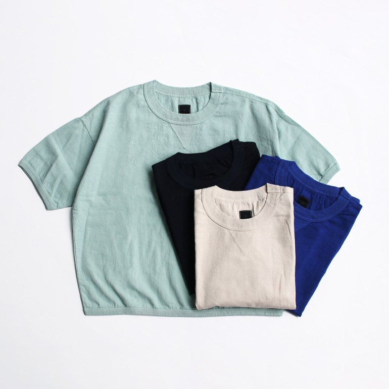 【セール】maillot マイヨ｜Linen Rich Big Sweat Shirt-Tee【全4色】