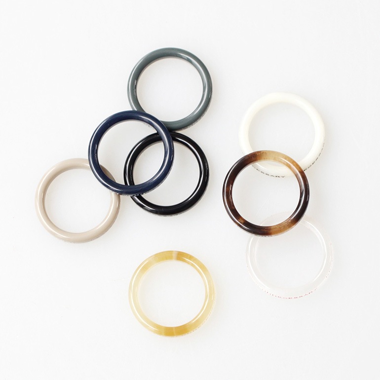 necessary or unnecessary ネセサリー オア アンネセサリー｜BUTTON RING 2　ホワイト