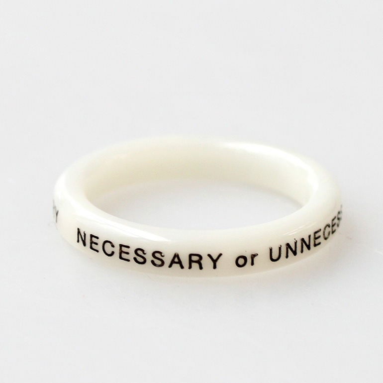 necessary or unnecessary ネセサリー オア アンネセサリー｜BUTTON RING 2　ホワイト