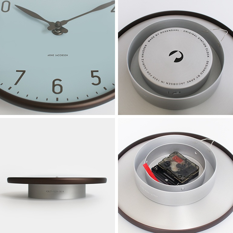 ARNEJACOBSEN アルネ・ヤコブセン｜Wall Clock Station Royal Blue 210mm