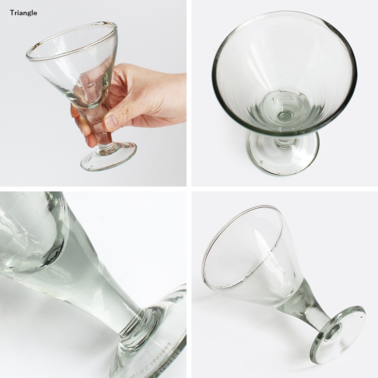 PUEBCO プエブコ｜BLOW GLASS DESSERT CUP Round/Triangle ブロー ガラス デザート カップ