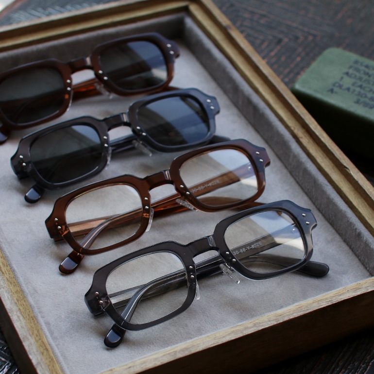 USSタイプ S9 アイウェア フレーム (マーブルブラウン×クリア)