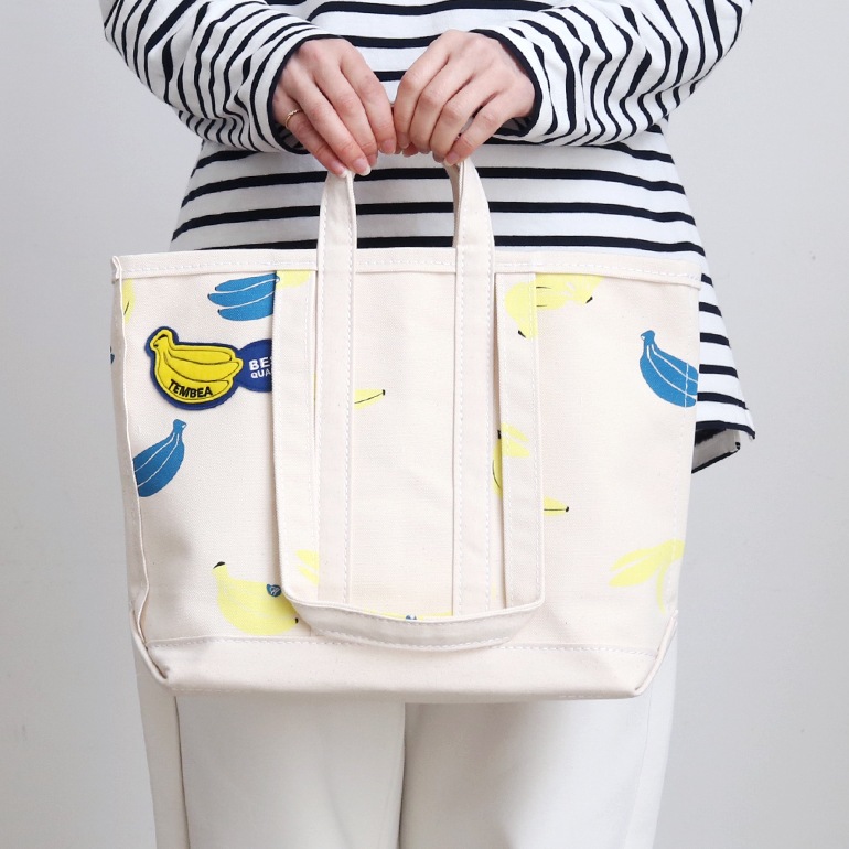 TEMBEA テンベア｜MARKET TOTE SMALL　BANANA+WAPPEN/NATURAL