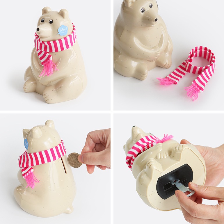 Polar Bear Money Box（with muffler 2024）