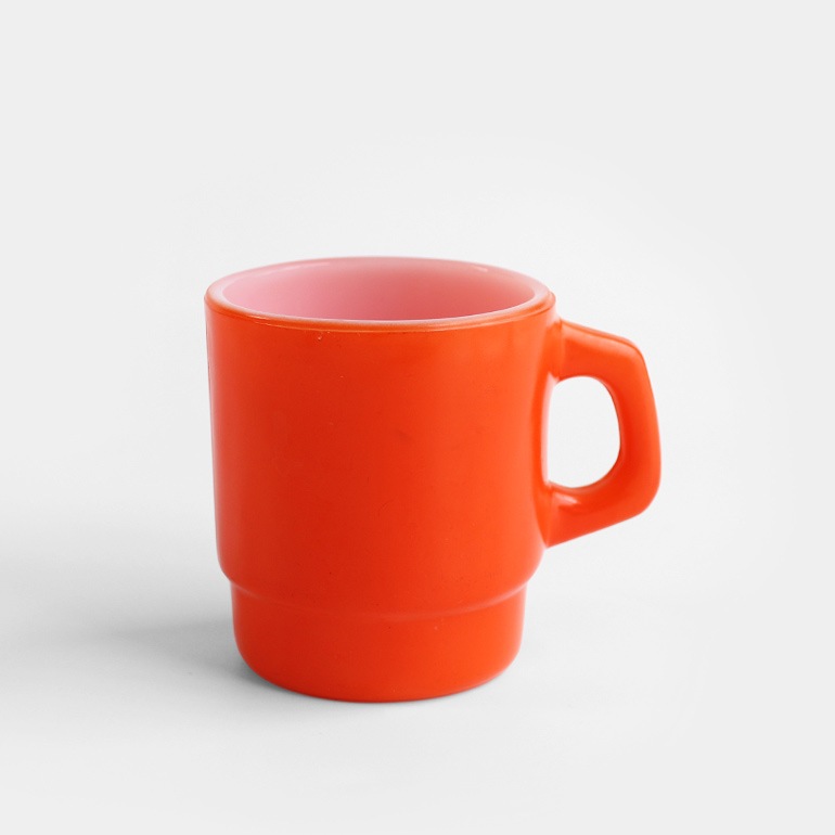 VINTAGE｜Fire-King スタッキングマグ【Orange】