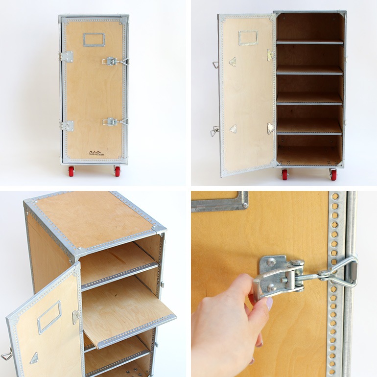 Wooden Cabinet On Castors 4Layer