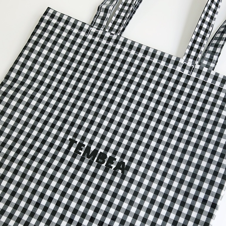 TEMBEA テンベア｜3HANDLE TOTE　GINGHAM BLACK