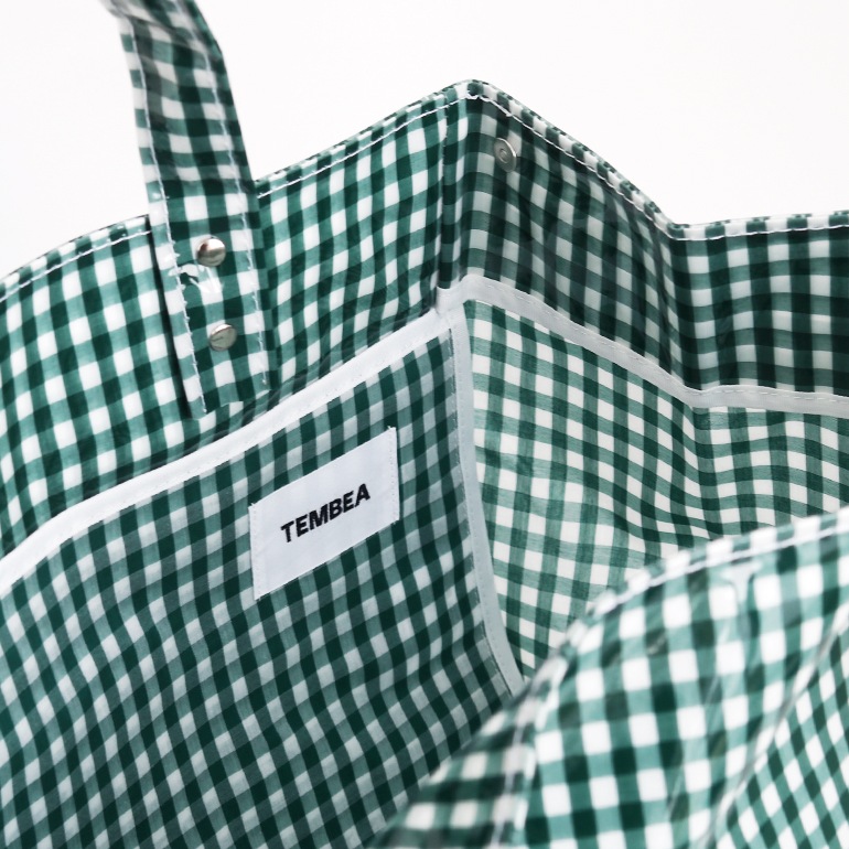 TEMBEA テンベア｜CARRY TOTE　GINGHAM GREEN