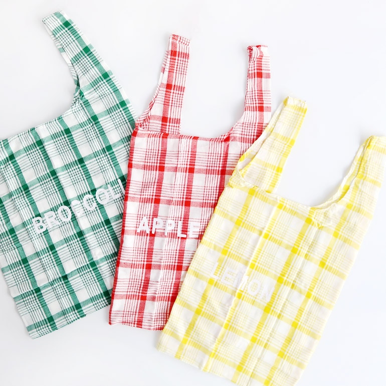 VETLER ベトラー｜マルシェ エコバッグ　オーバーチェック【全3色】