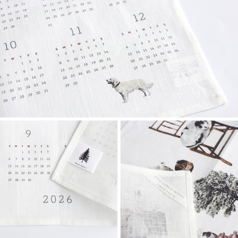 fog フォグ｜2026 リネンカレンダー【いつもの暮らし】