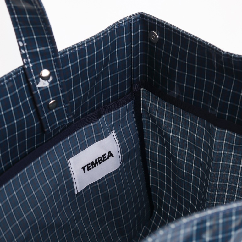 TEMBEA テンベア｜CARRY TOTE　CHECK BLUE