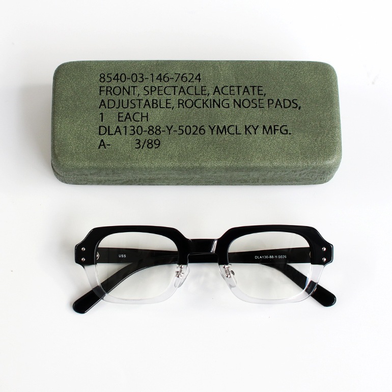 USSタイプ S9 アイウェア フレーム (ピュアブラック/クリア×クリア)