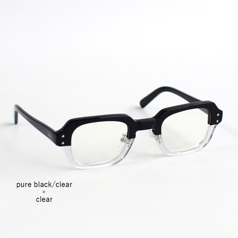 USSタイプ S9 アイウェア フレーム (ピュアブラック/クリア×クリア)