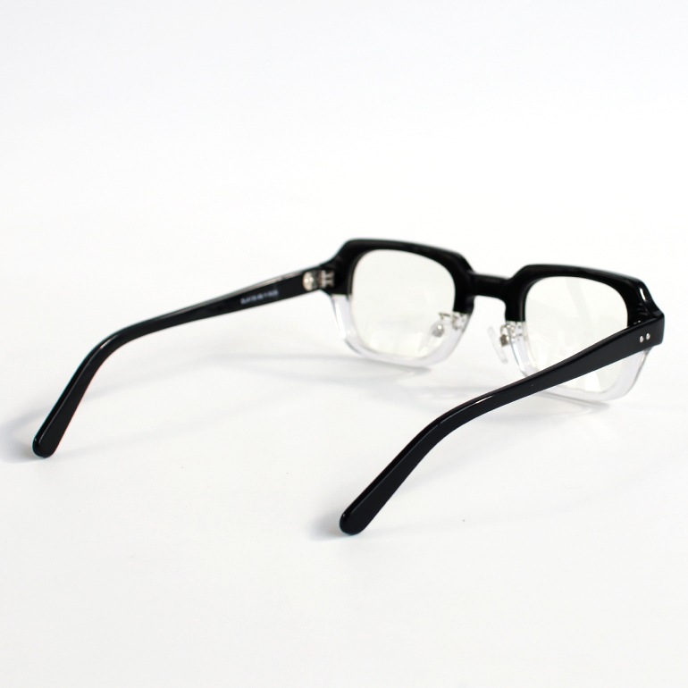 USSタイプ S9 アイウェア フレーム (ピュアブラック/クリア×クリア)