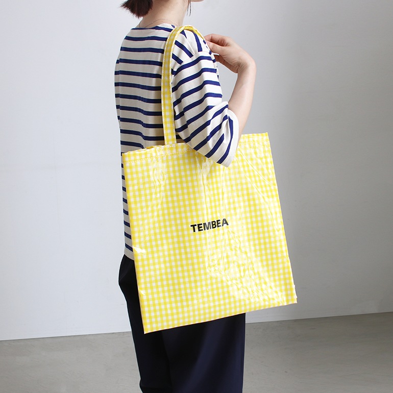 TEMBEA テンベア｜3HANDLE TOTE　GINGHAM SAX