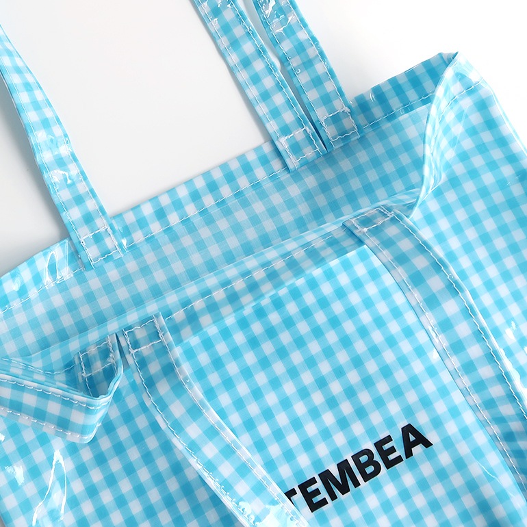 TEMBEA テンベア｜3HANDLE TOTE　GINGHAM SAX