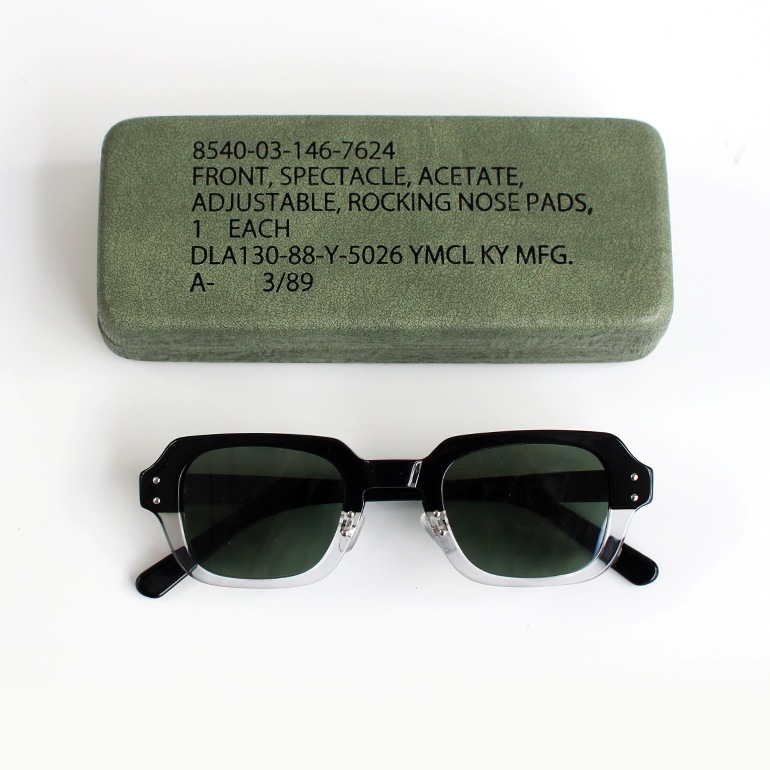 USSタイプ S9 アイウェア フレーム (ピュアブラック/クリア×グレー)