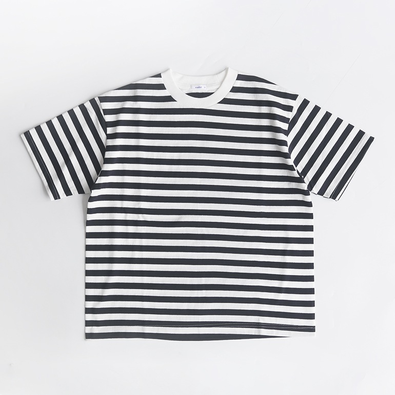 【取扱い終了/セール】maillot マイヨ｜Tube Border S/S-Tee　CHARCOAL