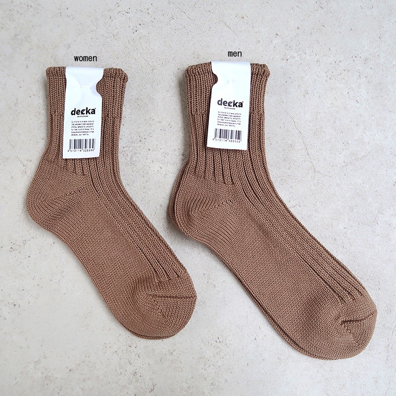 decka quality socks デカクォリティソックス｜Low Gauge Rib Socks Short Length(2nd Collection) フラミンゴ