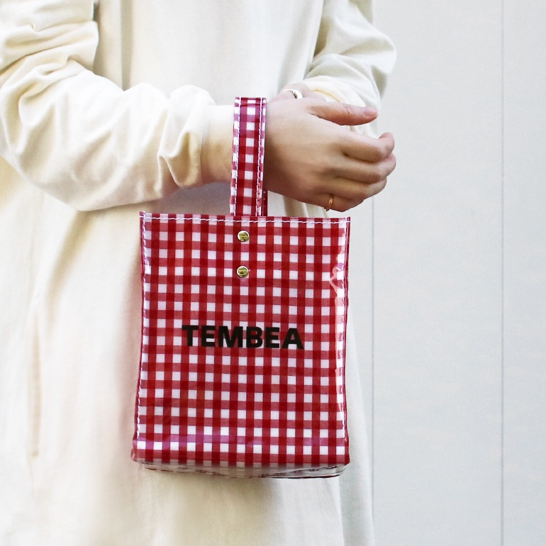TEMBEA テンベア｜CUBE TOTE　CHECK BLUE