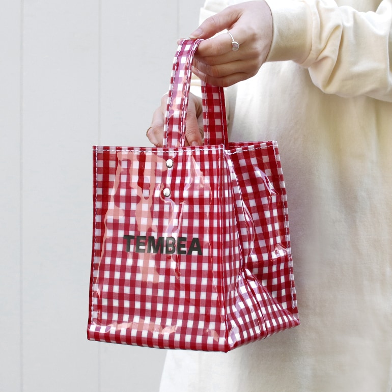 TEMBEA テンベア｜CUBE TOTE　CHECK BLUE