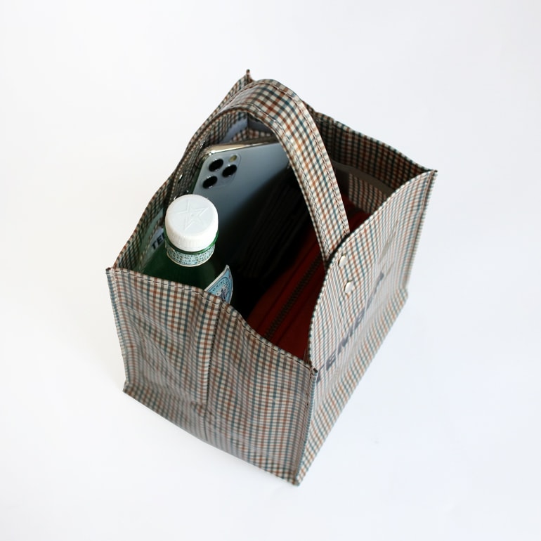 TEMBEA テンベア｜CUBE TOTE　CHECK BLUE