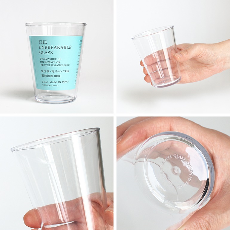 THE ザ｜THE UNBREAKABLE GLASS CLEAR SHORT 耐衝撃性プラスチック素材