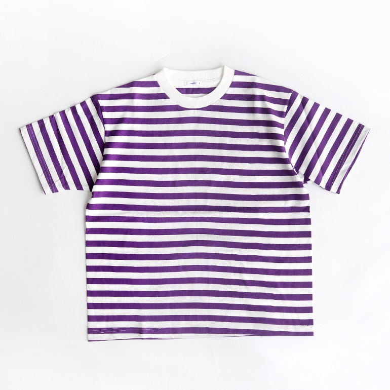 【取扱い終了/セール】maillot マイヨ｜Tube Border S/S-Tee　PURPLE