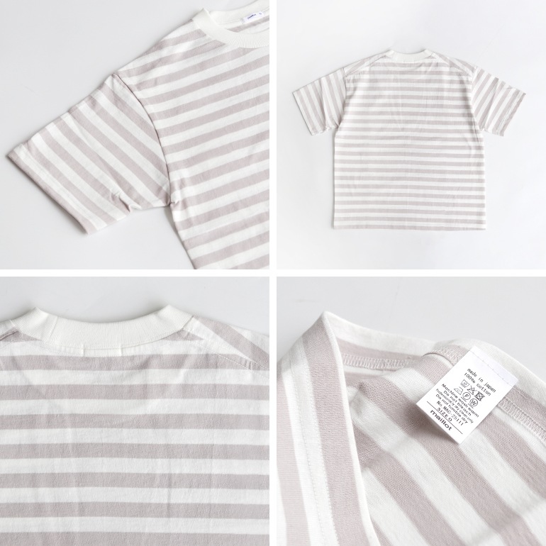 【取扱い終了/セール】maillot マイヨ｜Tube Border S/S-Tee　PURPLE