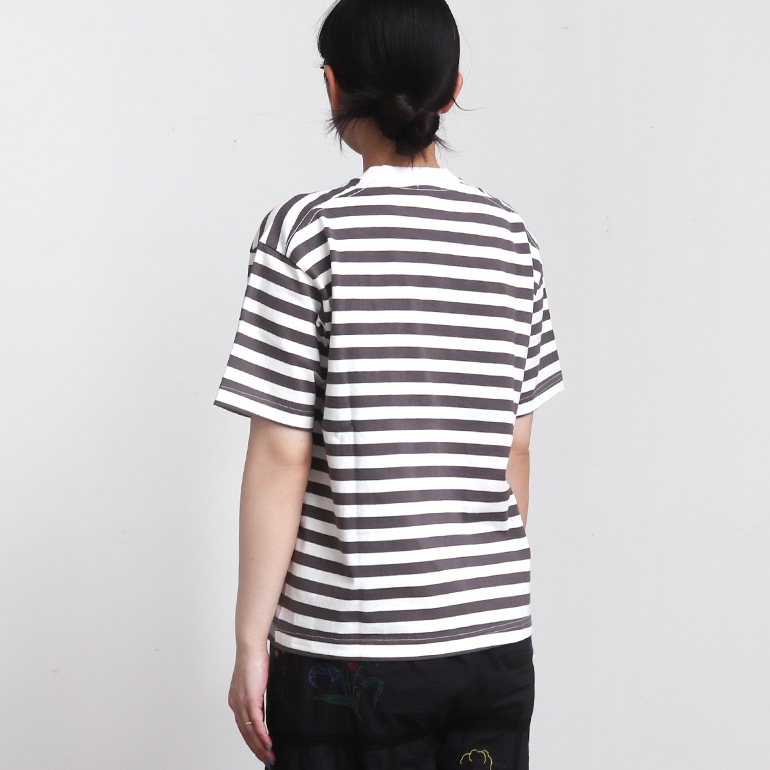 【取扱い終了/セール】maillot マイヨ｜Tube Border S/S-Tee　BLUE