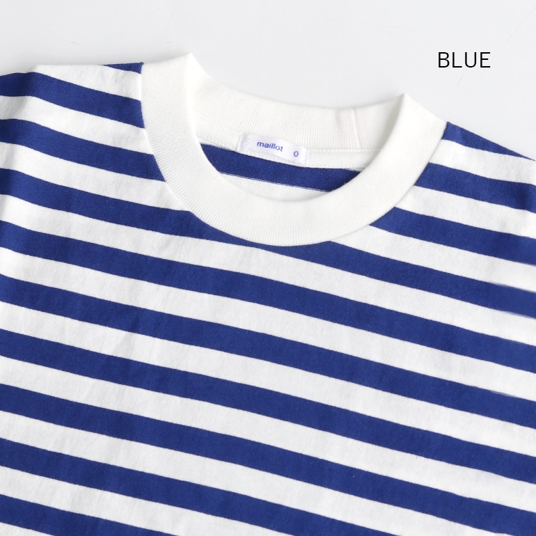 【取扱い終了/セール】maillot マイヨ｜Tube Border S/S-Tee　BLUE