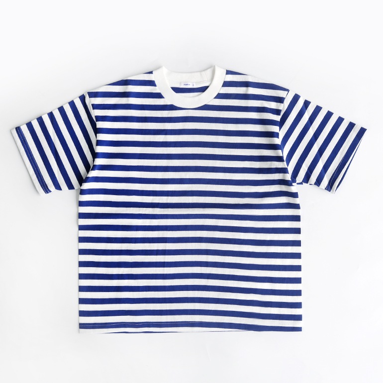 【取扱い終了/セール】maillot マイヨ｜Tube Border S/S-Tee　BLUE