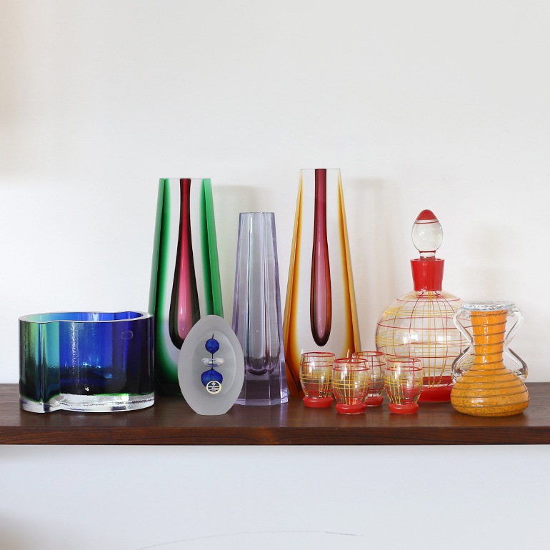 VINTAGE｜Czechoslovakia Bohemian Art Glass