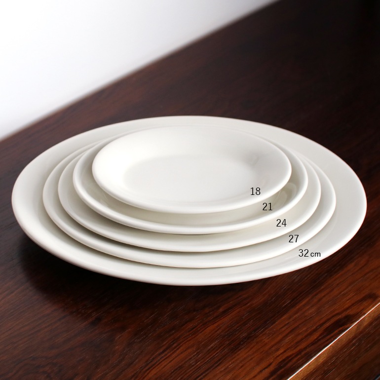 Tuxton タクストン｜Eggshell Oval Plate 24cm